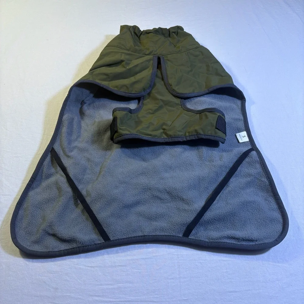Olive Green‎ Puffer Dog Coat Winter Warm Vest Small Size Pet Apparel